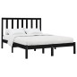 vidaXL Estructura de cama madera maciza de pino negro 120x200 cm vidaXL Estructura de cama madera maciza de pino negro 120x200 cm