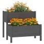 vidaXL Jardinera de madera maciza de pino gris 84,5x84x75 cm vidaXL Jardinera de madera maciza de pino gris 84,5x84x75 cm