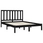 vidaXL Estructura de cama madera maciza de pino negro 120x200 cm vidaXL Estructura de cama madera maciza de pino negro 120x200 cm