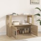 vidaXL Aparador madera contrachapada color roble Sonoma 80x30x60 cm