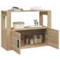 vidaXL Aparador madera contrachapada color roble Sonoma 80x30x60 cm