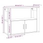 vidaXL Aparador madera contrachapada color roble Sonoma 80x30x60 cm