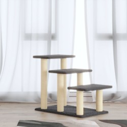 vidaXL Rascador para gatos con postes de sisal gris oscuro 50,5 cm