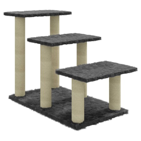 vidaXL Rascador para gatos con postes de sisal gris oscuro 50,5 cm