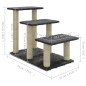 vidaXL Rascador para gatos con postes de sisal gris oscuro 50,5 cm vidaXL Rascador para gatos con postes de sisal gris oscuro 50,5 cm