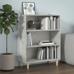 vidaXL Aparador de madera contrachapada gris hormigón 69,5x32,5x90 cm