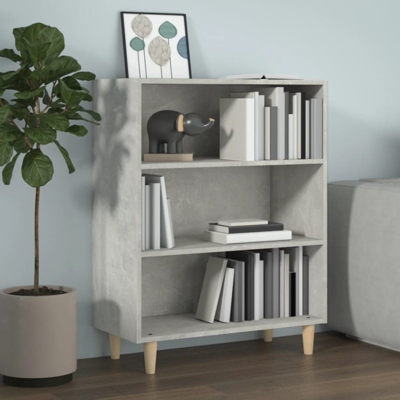 vidaXL Aparador de madera contrachapada gris hormigón 69,5x32,5x90 cm vidaXL Aparador de madera contrachapada gris hormigón 69,5x32,5x90 cm