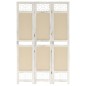 vidaXL Biombo divisor de 3 paneles de tela color crema 105x165 cm vidaXL Biombo divisor de 3 paneles de tela color crema 105x165 cm