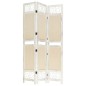 vidaXL Biombo divisor de 3 paneles de tela color crema 105x165 cm vidaXL Biombo divisor de 3 paneles de tela color crema 105x165 cm