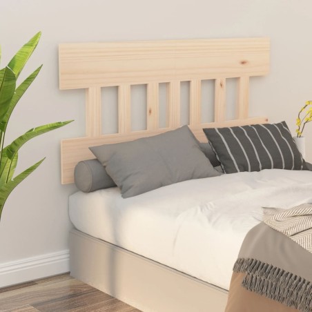 vidaXL Cabecero de cama madera maciza de pino 123,5x3x81 cm