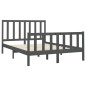 vidaXL Estructura de cama madera maciza de pino gris 150x200 cm vidaXL Estructura de cama madera maciza de pino gris 150x200 cm