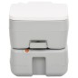 vidaXL Inodoro de camping portátil HDPE gris y blanco 15+10 L vidaXL Inodoro de camping portátil HDPE gris y blanco 15+10 L