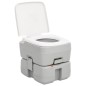 vidaXL Inodoro de camping portátil HDPE gris y blanco 15+10 L vidaXL Inodoro de camping portátil HDPE gris y blanco 15+10 L