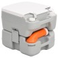 vidaXL Inodoro de camping portátil HDPE gris y blanco 15+10 L vidaXL Inodoro de camping portátil HDPE gris y blanco 15+10 L