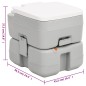 vidaXL Inodoro de camping portátil HDPE gris y blanco 15+10 L vidaXL Inodoro de camping portátil HDPE gris y blanco 15+10 L