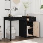 vidaXL Escritorio de madera maciza de pino negro 100x50x75 cm vidaXL Escritorio de madera maciza de pino negro 100x50x75 cm