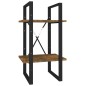 vidaXL Estantería 2 niveles contrachapada roble ahumado 40x30x70 cm vidaXL Estantería 2 niveles contrachapada roble ahumado 40x30x70 cm