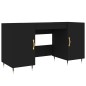 vidaXL Escritorio madera de ingeniería negro 140x50x75 cm vidaXL Escritorio madera de ingeniería negro 140x50x75 cm
