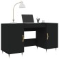 vidaXL Escritorio madera de ingeniería negro 140x50x75 cm vidaXL Escritorio madera de ingeniería negro 140x50x75 cm