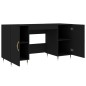 vidaXL Escritorio madera de ingeniería negro 140x50x75 cm vidaXL Escritorio madera de ingeniería negro 140x50x75 cm