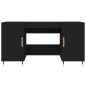 vidaXL Escritorio madera de ingeniería negro 140x50x75 cm vidaXL Escritorio madera de ingeniería negro 140x50x75 cm