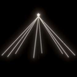 vidaXL Luces de árbol de Navidad interior 800 LED blanco frío 5 m