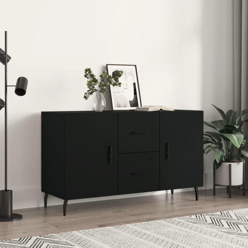 vidaXL Aparador de madera de ingeniería negro 100x36x60 cm vidaXL Aparador de madera de ingeniería negro 100x36x60 cm