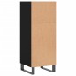 vidaXL Aparador de madera de ingeniería negro 34,5x32,5x90 cm