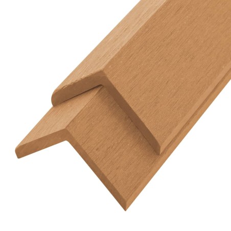 vidaXL Molduras angulares 5 uds WPC color teca 170 cm