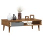 vidaXL Mesa de centro MOLDE madera maciza de pino marrón 100x55x31 cm