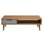 vidaXL Mesa de centro MOLDE madera maciza de pino marrón 100x55x31 cm