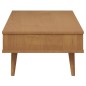 vidaXL Mesa de centro MOLDE madera maciza de pino marrón 100x55x31 cm
