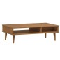 vidaXL Mesa de centro MOLDE madera maciza de pino marrón 100x55x31 cm
