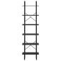 vidaXL Estantería de madera contrachapada negro 60x30x210 cm