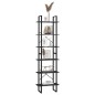 vidaXL Estantería de madera contrachapada negro 60x30x210 cm