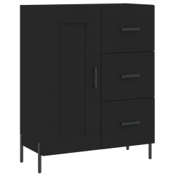 vidaXL Aparador de madera de ingeniería negro 69,5x34x90 cm