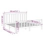 vidaXL Estructura de cama madera maciza de pino blanco 180x200 cm vidaXL Estructura de cama madera maciza de pino blanco 180x200 cm