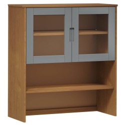 vidaXL Aparador superior MOLDE madera maciza pino marrón 90x35x100 cm
