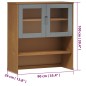 vidaXL Aparador superior MOLDE madera maciza pino marrón 90x35x100 cm vidaXL Aparador superior MOLDE madera maciza pino marrón 90x35x100 cm