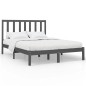 vidaXL Estructura de cama de madera maciza gris 120x200 cm vidaXL Estructura de cama de madera maciza gris 120x200 cm