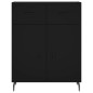 vidaXL Aparador de madera de ingeniería negro 69,5x34x90 cm vidaXL Aparador de madera de ingeniería negro 69,5x34x90 cm