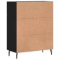 vidaXL Aparador de madera de ingeniería negro 69,5x34x90 cm vidaXL Aparador de madera de ingeniería negro 69,5x34x90 cm