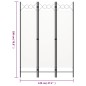 vidaXL Biombo divisor de 3 paneles blanco crema 120x180 cm vidaXL Biombo divisor de 3 paneles blanco crema 120x180 cm