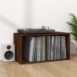 vidaXL Caja para discos de vinilo contrachapado marrón 71x34x36 cm