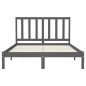 vidaXL Estructura de cama de madera maciza gris 120x200 cm vidaXL Estructura de cama de madera maciza gris 120x200 cm