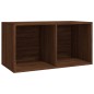 vidaXL Caja para discos de vinilo contrachapado marrón 71x34x36 cm