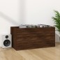 vidaXL Caja para discos de vinilo contrachapado marrón 71x34x36 cm