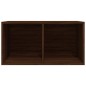 vidaXL Caja para discos de vinilo contrachapado marrón 71x34x36 cm