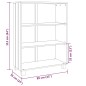 vidaXL Estantería HAMAR madera maciza de pino blanca 85x35x112 cm vidaXL Estantería HAMAR madera maciza de pino blanca 85x35x112 cm