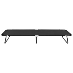 vidaXL Tumbona plegable acero negro
